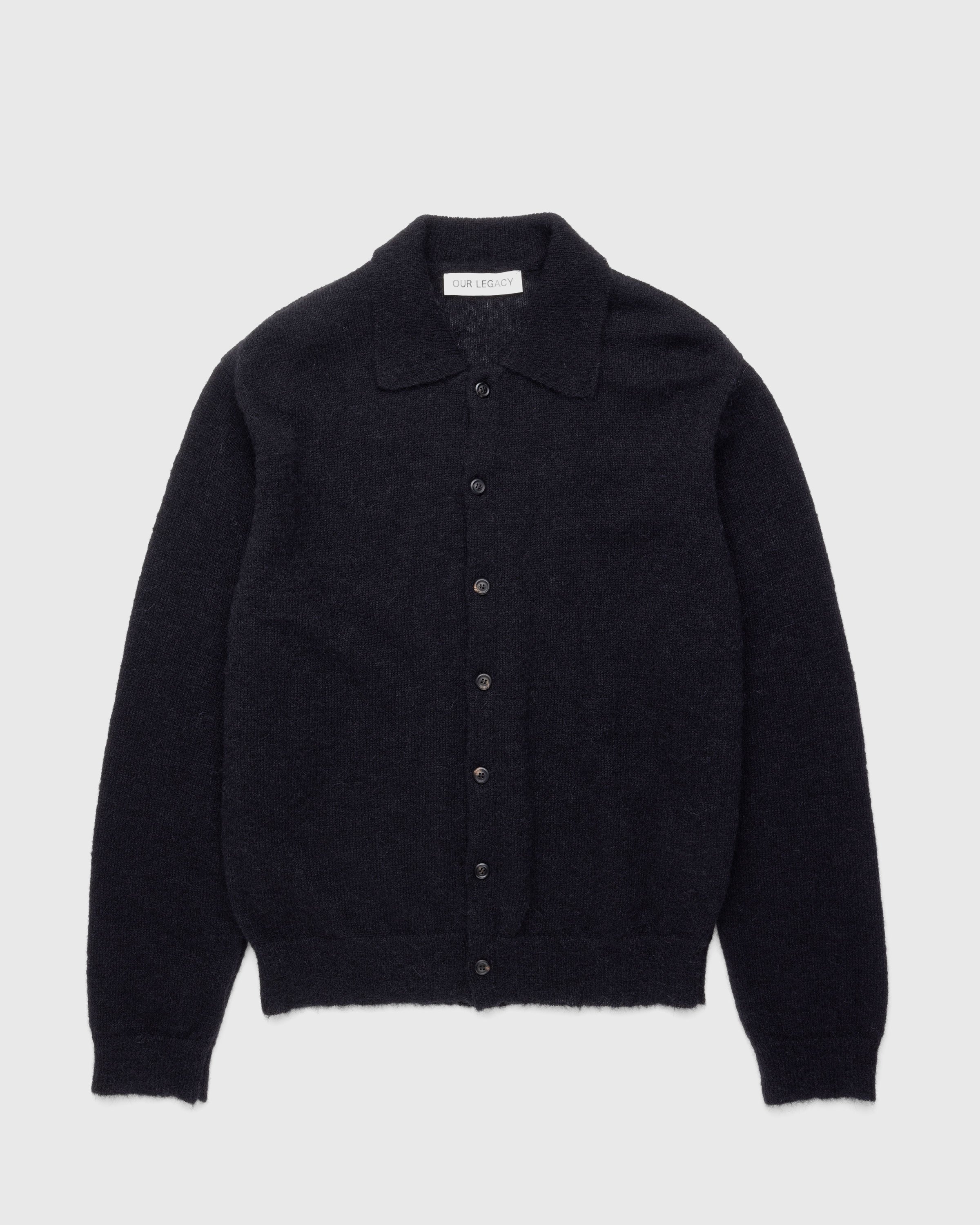 Our Legacy – Evening Polo Black Fuzzy Alpaca | Highsnobiety Shop